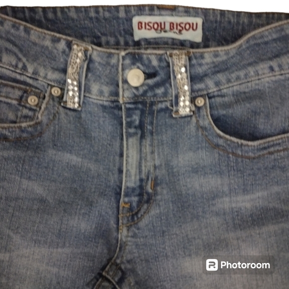 Bisou Bisou Wide Cuff Cropped Jeans - Picture 2 of 4
